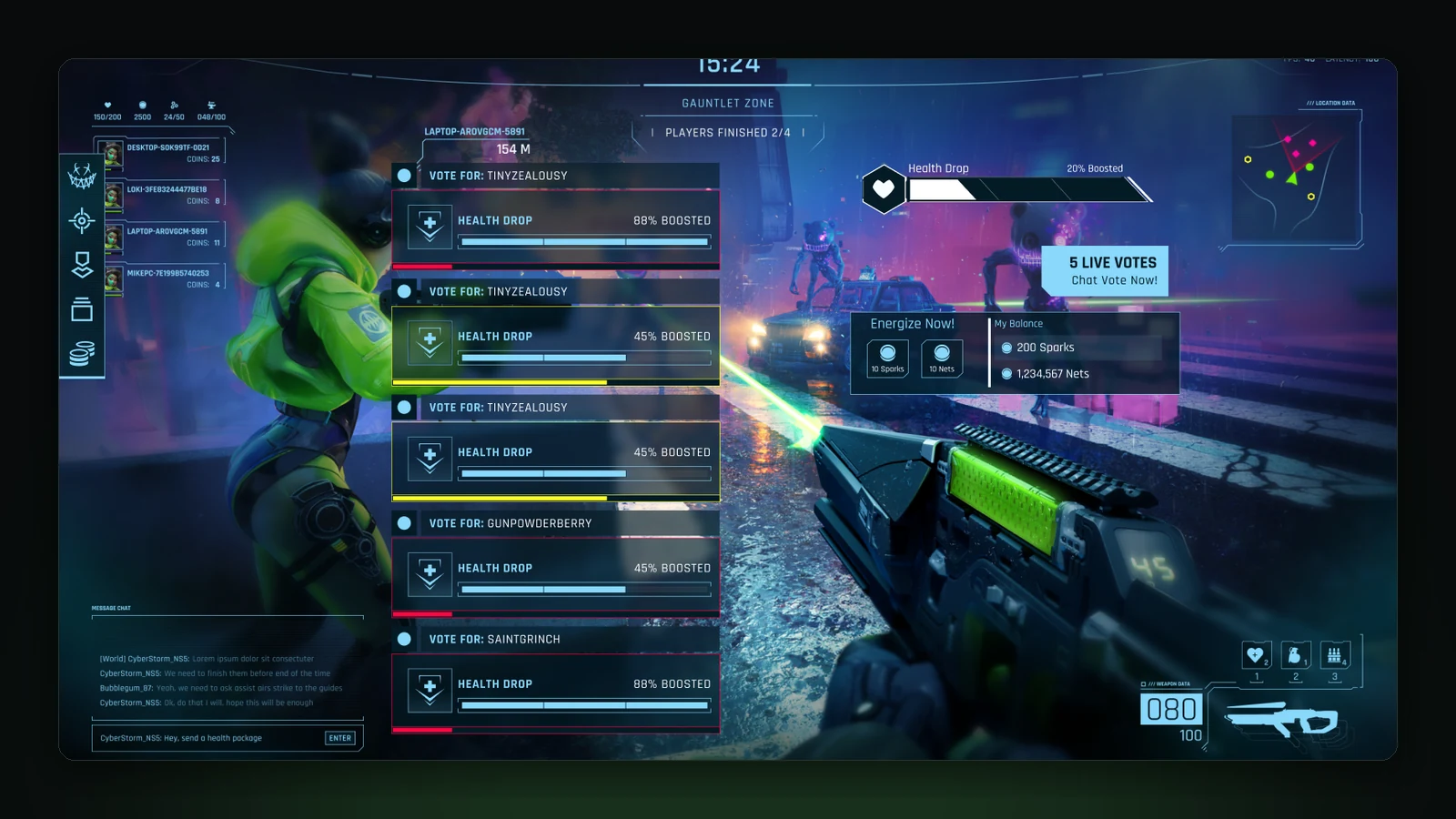 CROWDPLAY spectator overlay on REVENGE gameplay