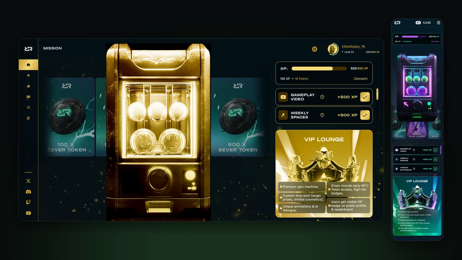 The Everreach Terminal on desktop and phone