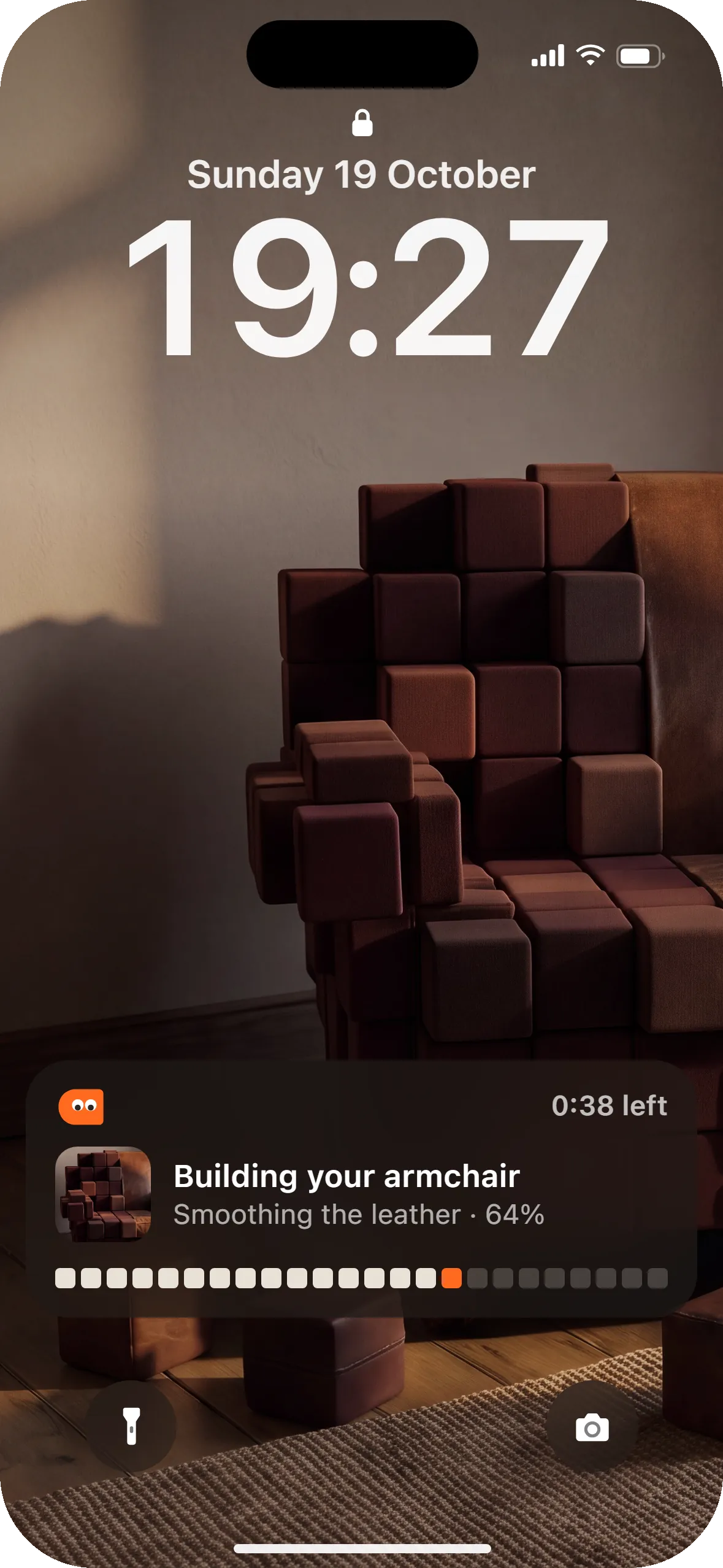 The Lock Screen with a Live Activity: Building your armchair