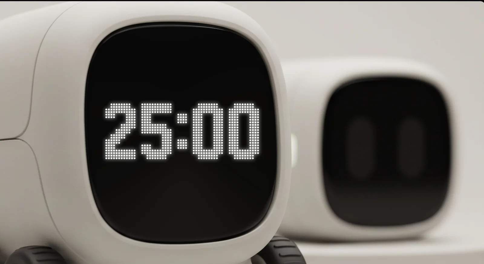 Rover's face showing a 25:00 focus timer