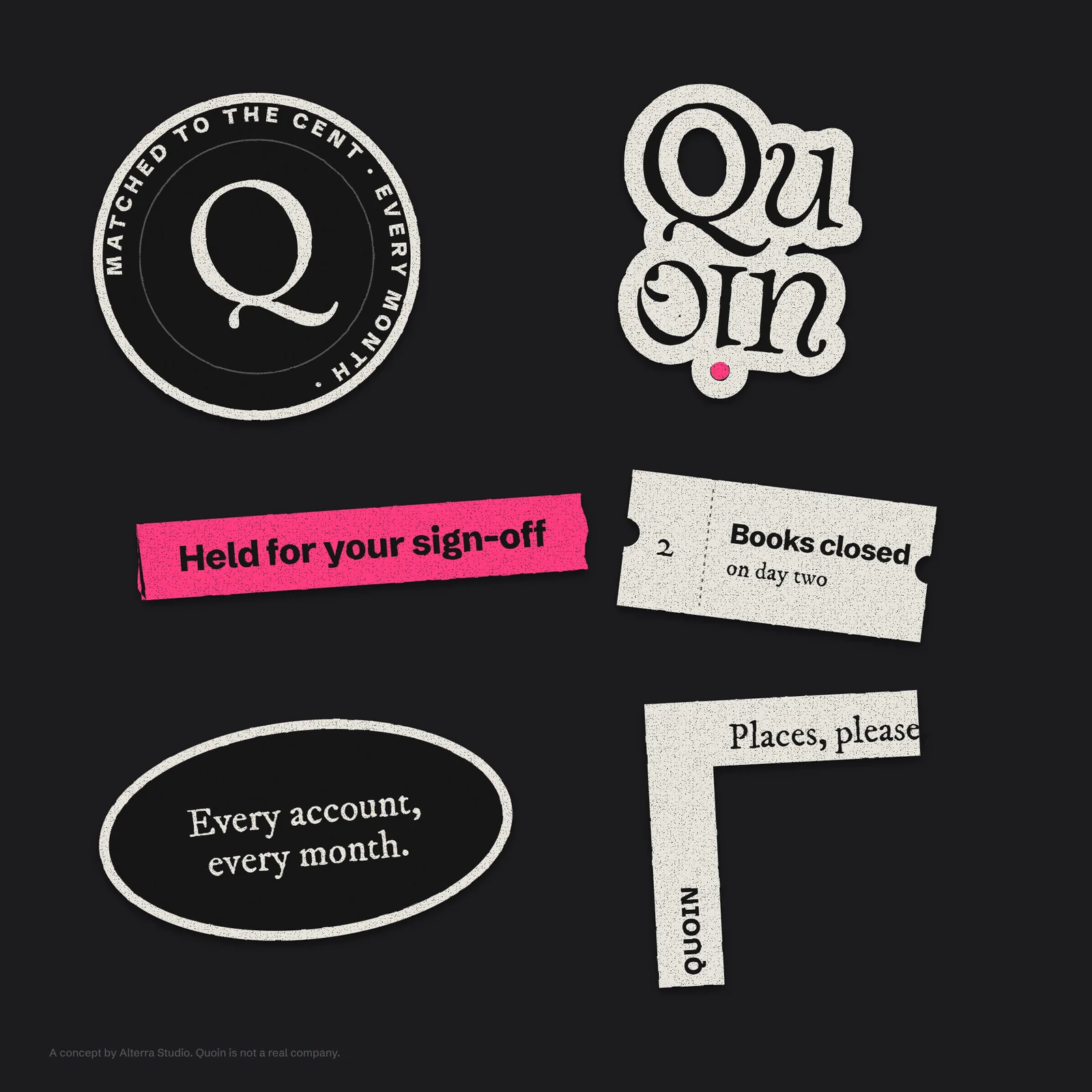 A Quoin sticker sheet