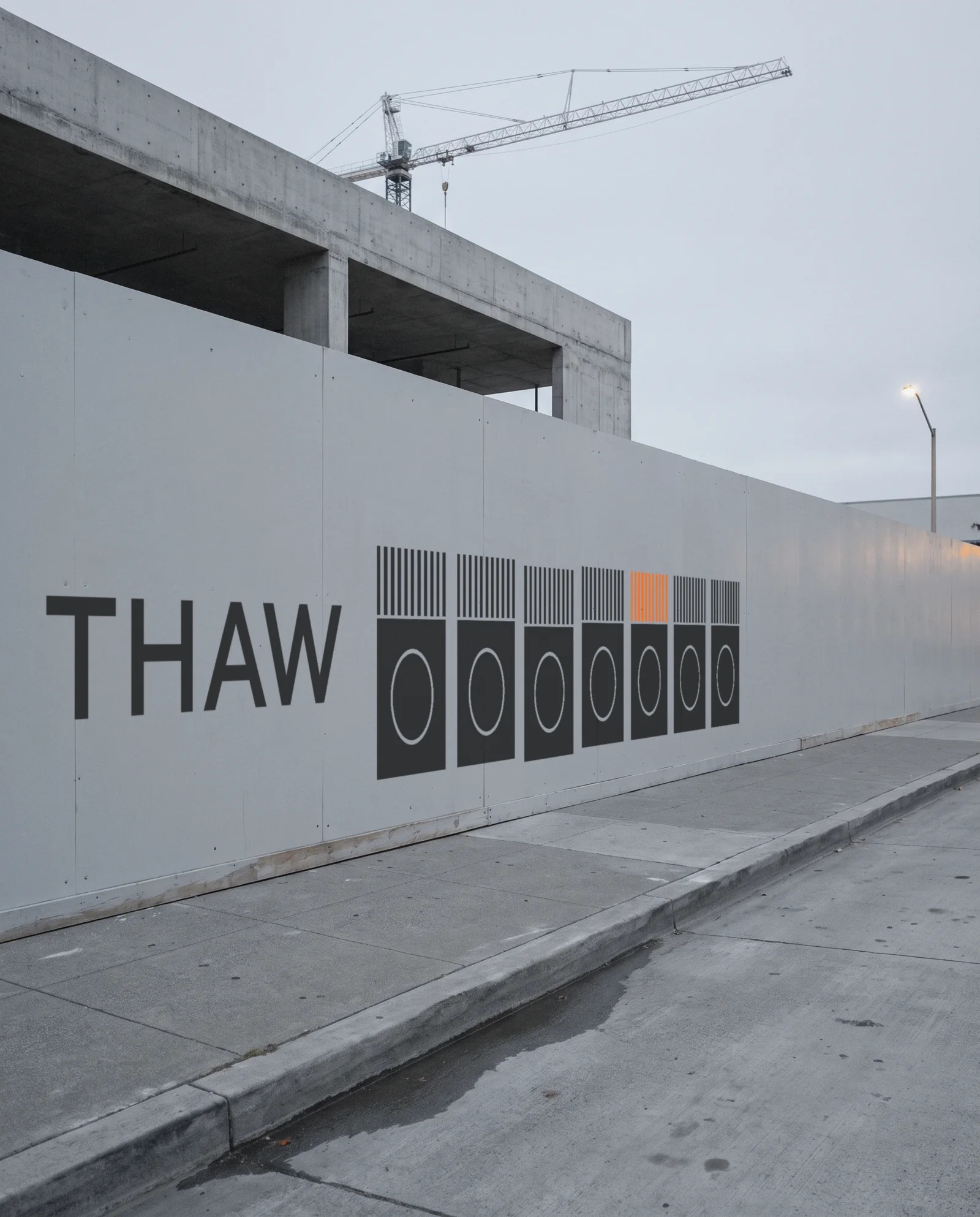 A Thaw poster on a street hoarding
