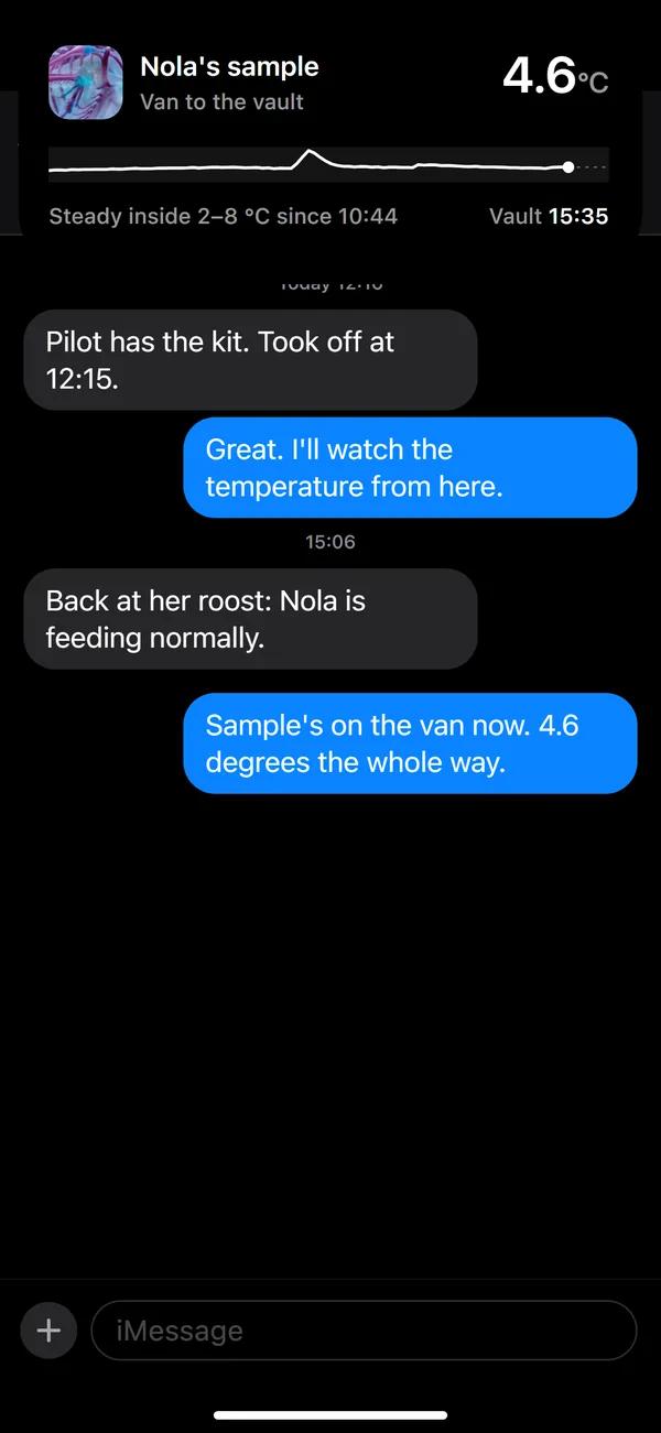 The Dynamic Island, expanded: the temperature and the arrival time