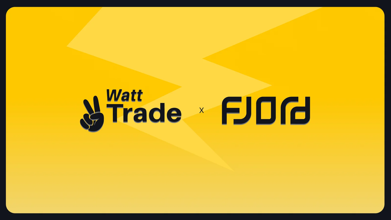 Watt2Trade and Fjord partnership lockup on yellow