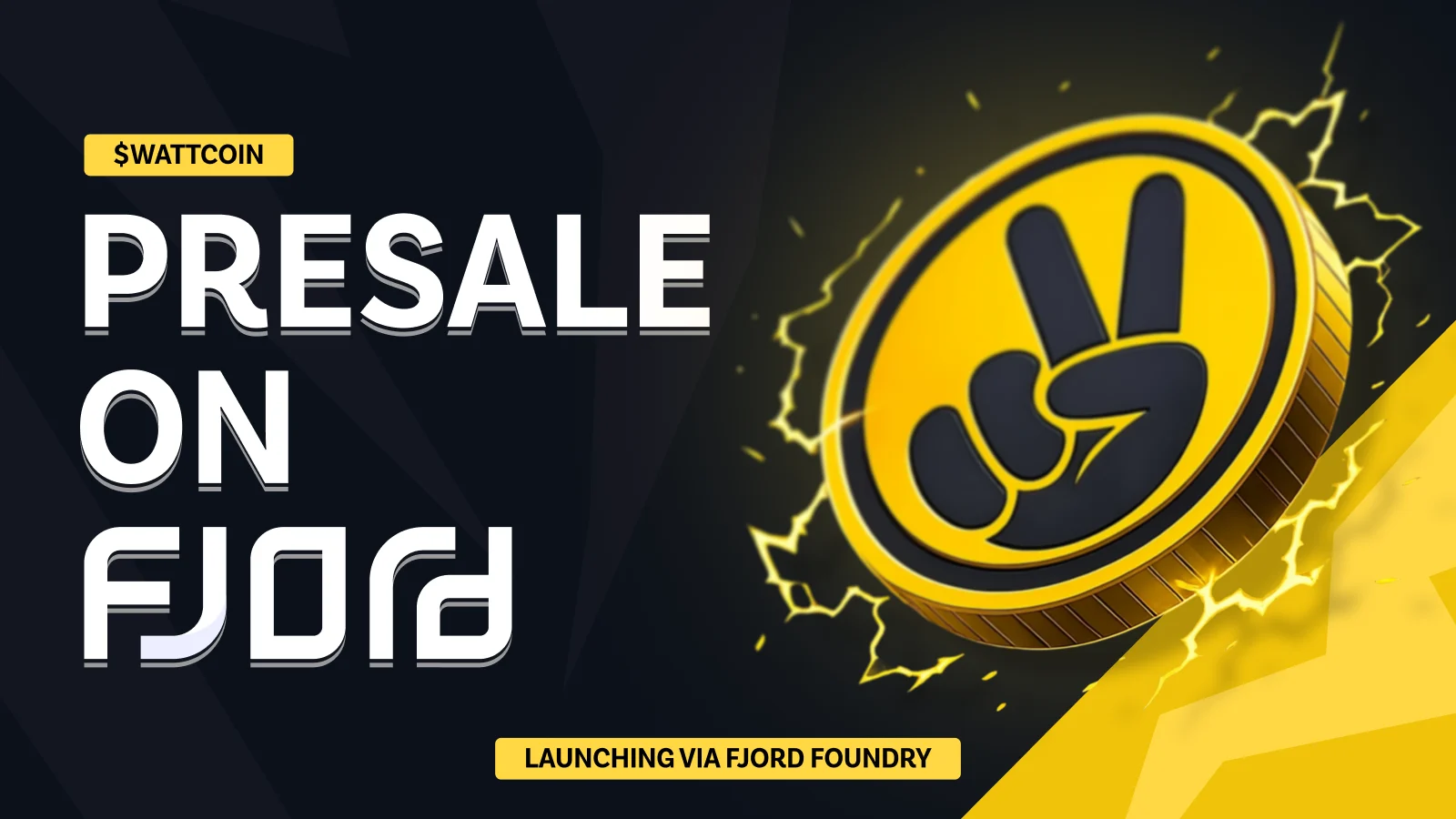 Presale banner for the $WATTOIN round on Fjord